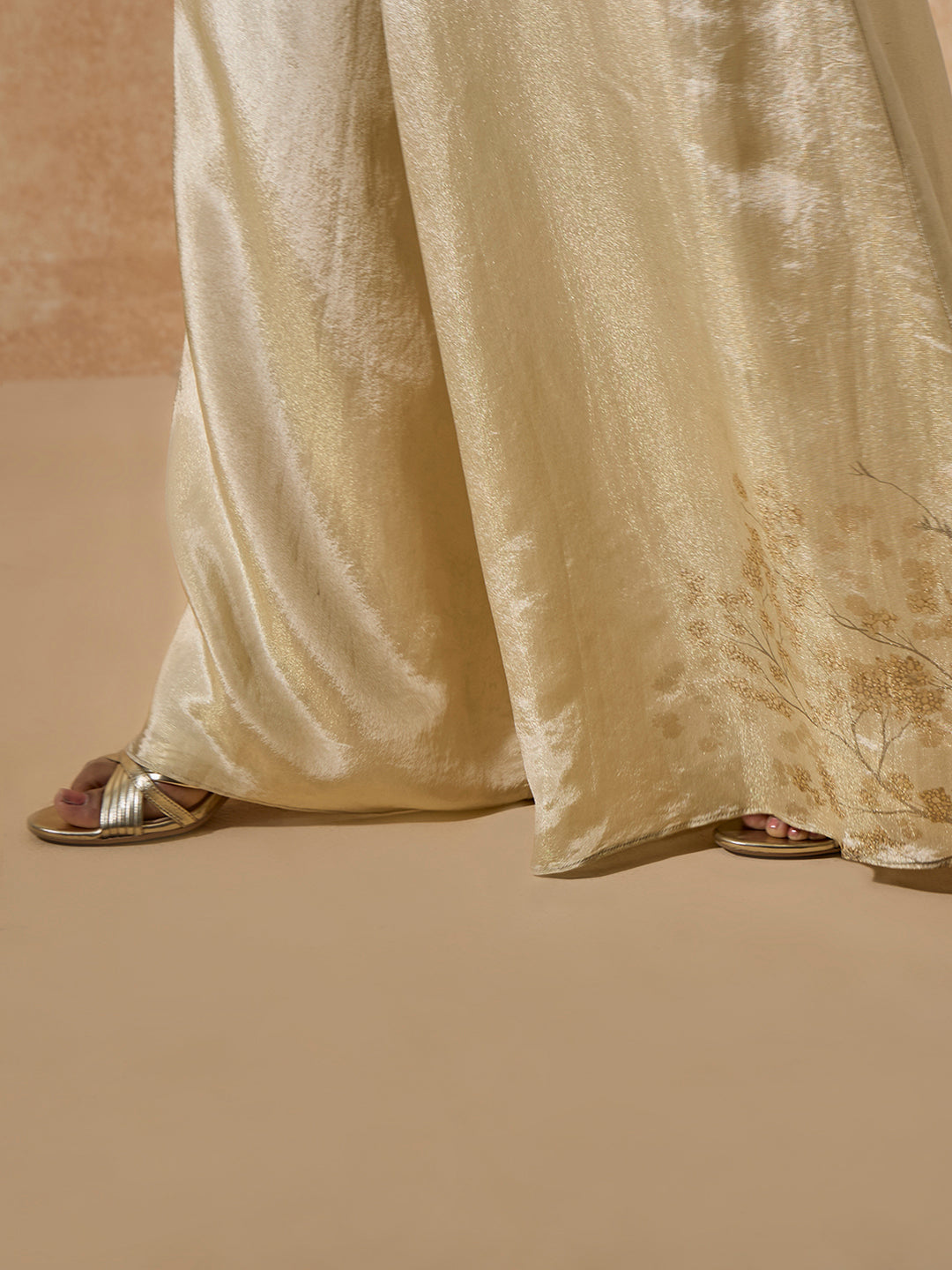 Printed Kurta Set - Gold