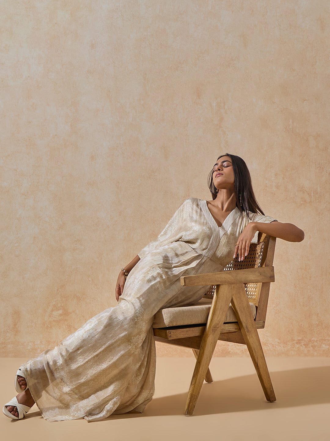 Printed Kaftan - Beige