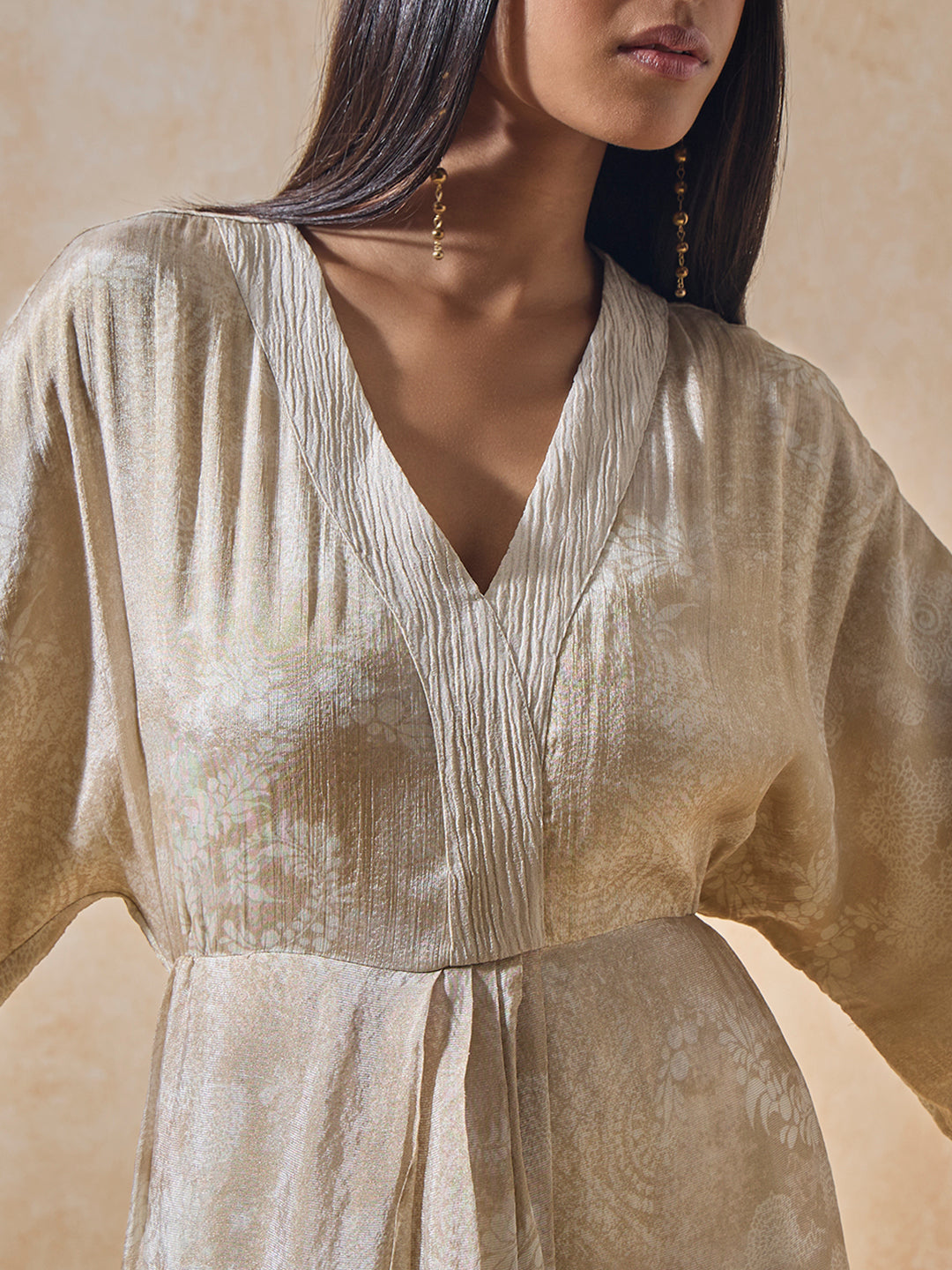Printed Kaftan - Beige