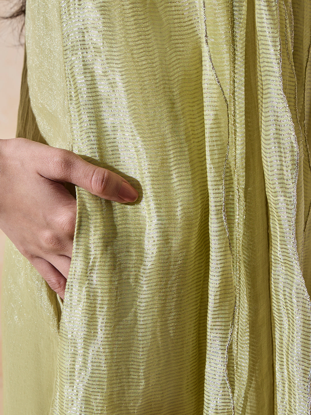 Ruffle Midi Dress - Green