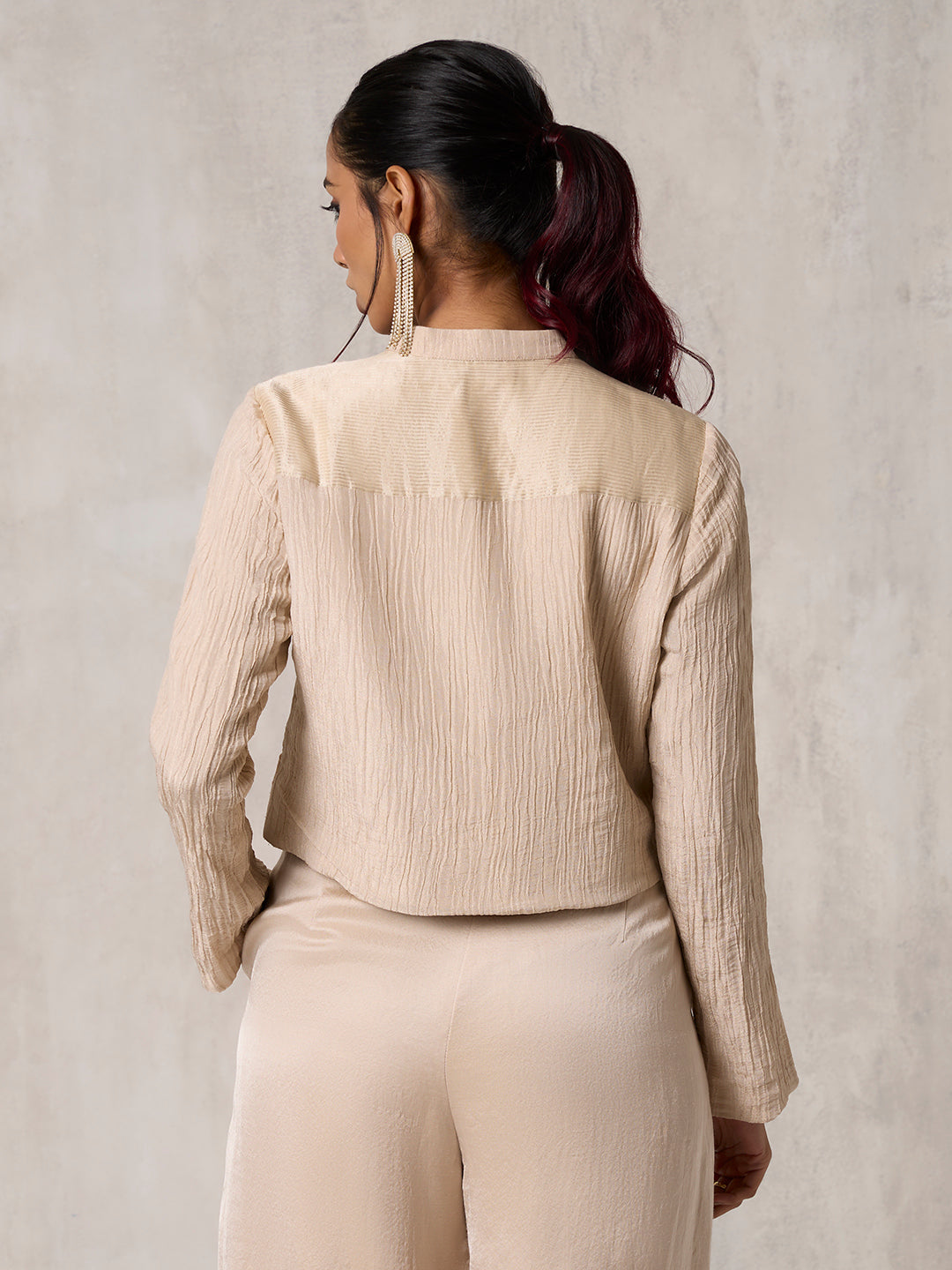 Embroidered Top - Beige