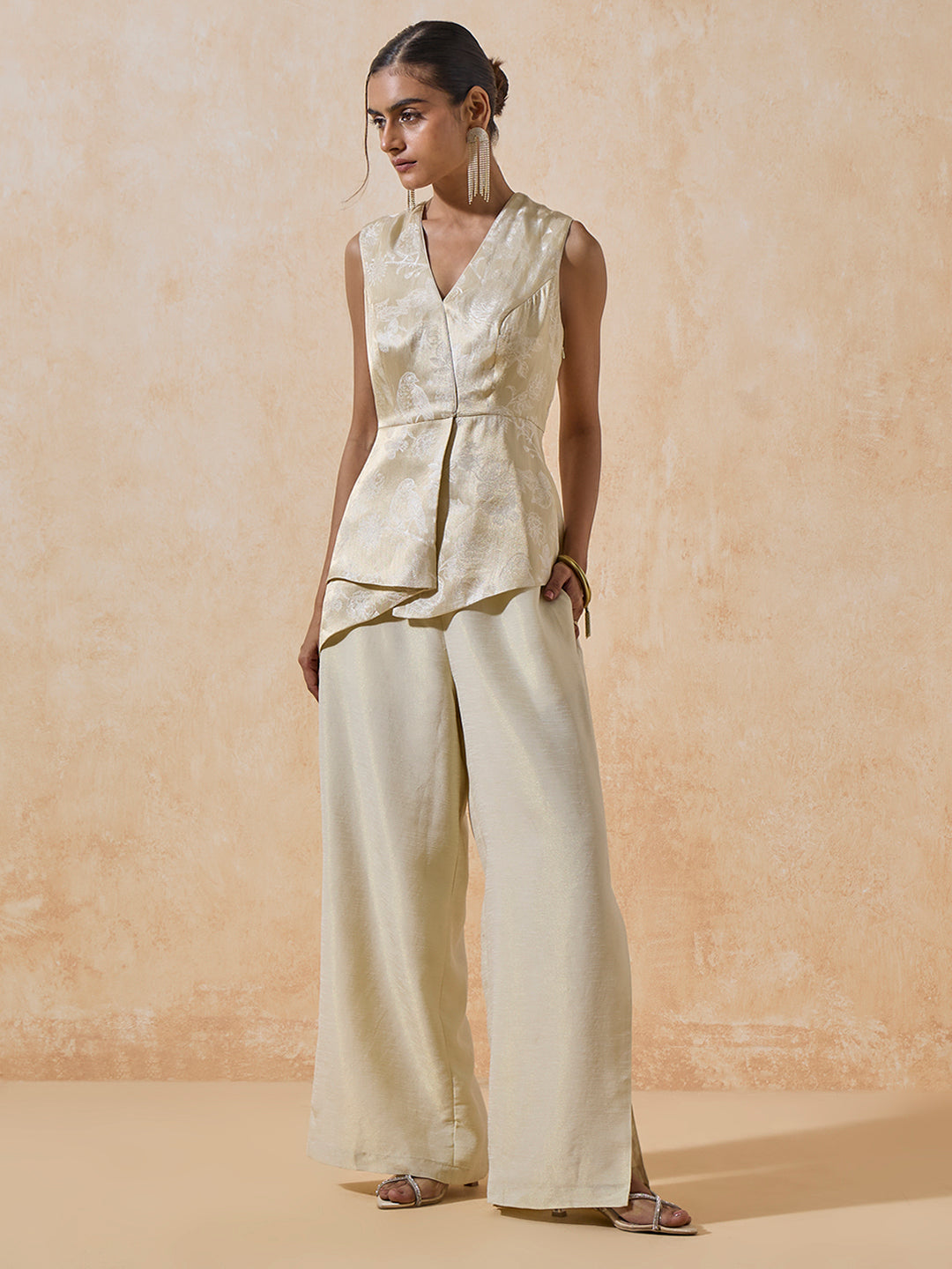 Solid Trousers - Light Gold