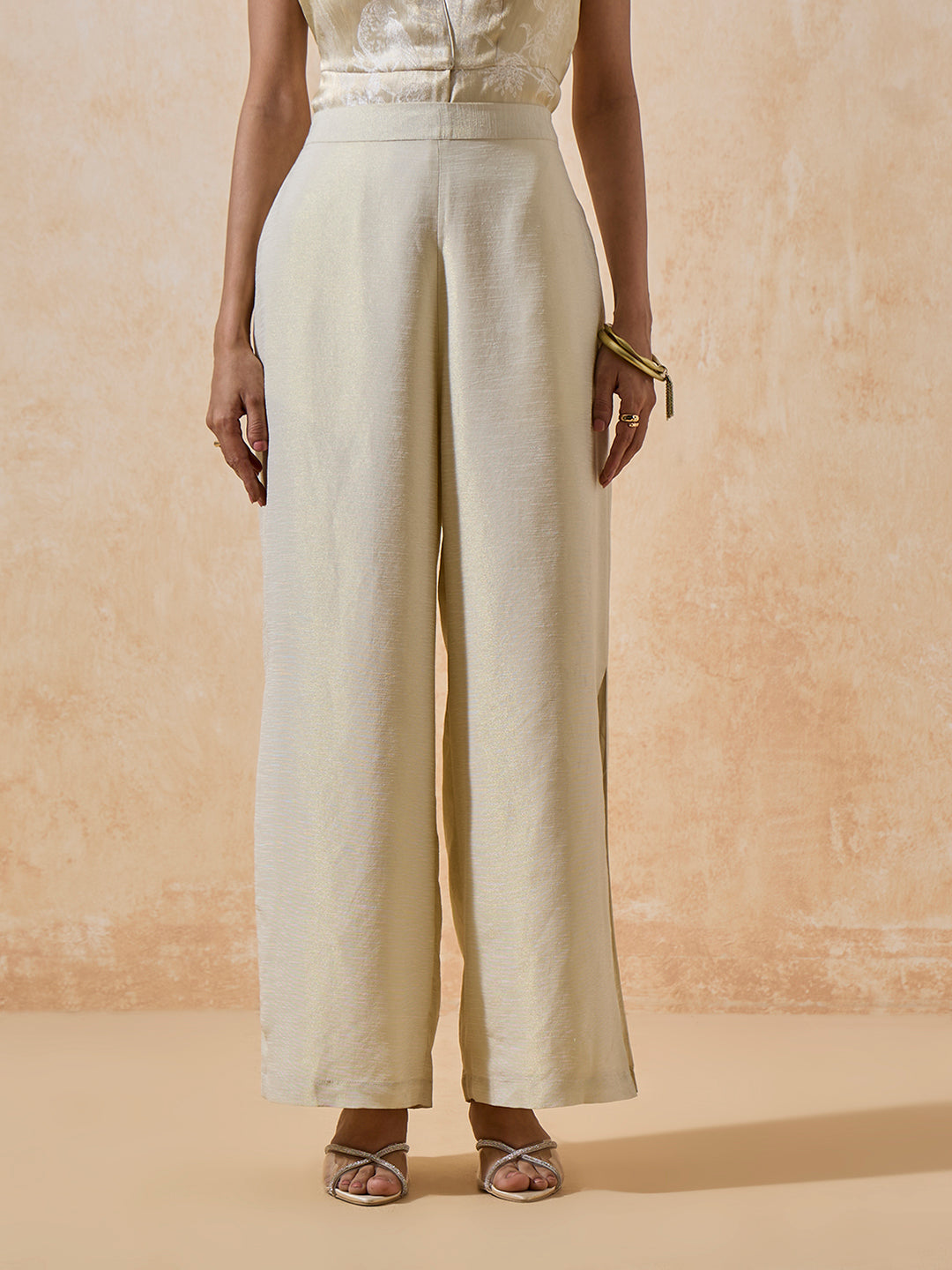 Solid Trousers - Light Gold