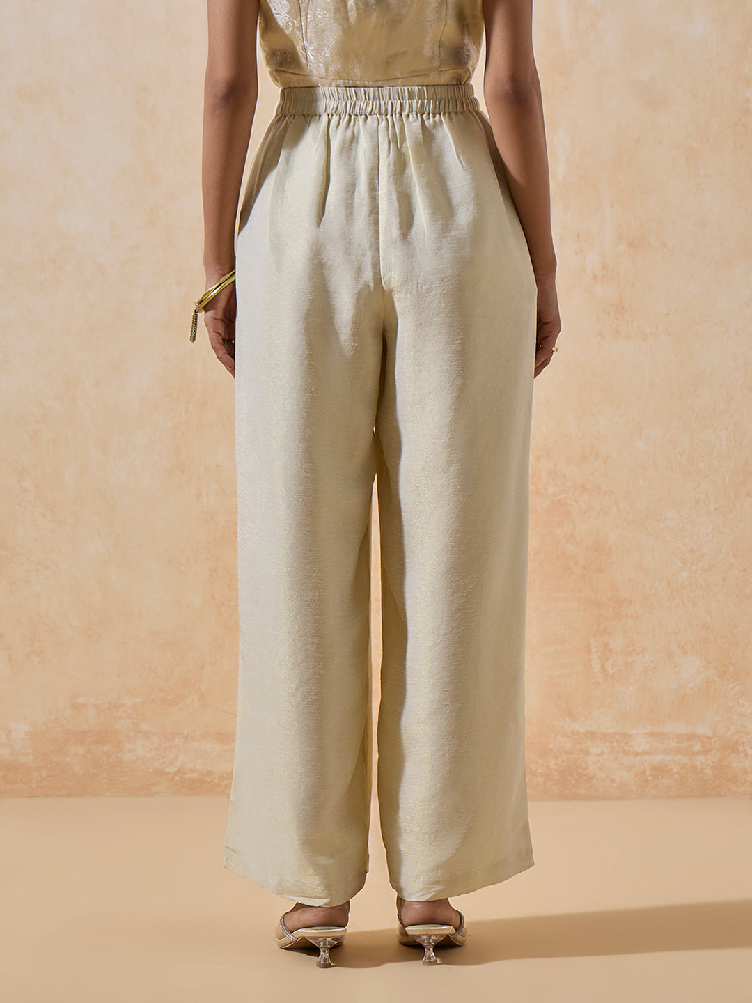 Solid Trousers - Light Gold