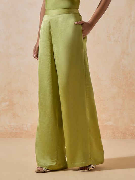 Wide Leg Palazzos - Green