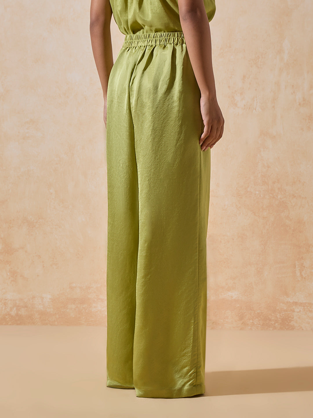 Wide Leg Palazzos - Green
