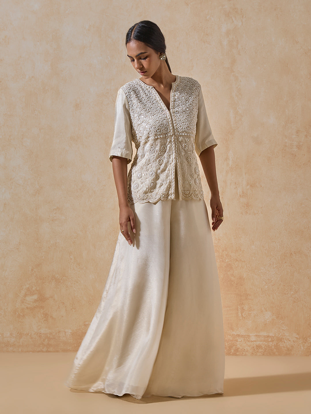 Embellished Top - Ivory