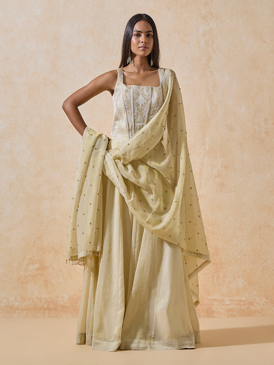 Brocade Corset - Gold