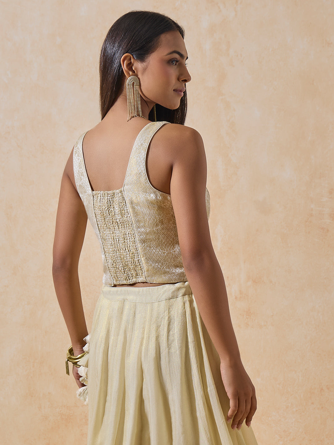 Brocade Corset - Gold