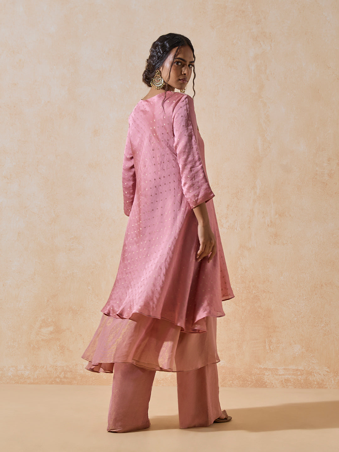 Embroidered Kurta - Pink