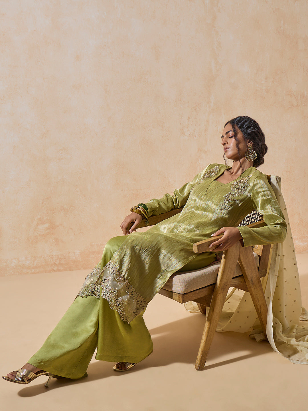 A-Line Kurta - Green