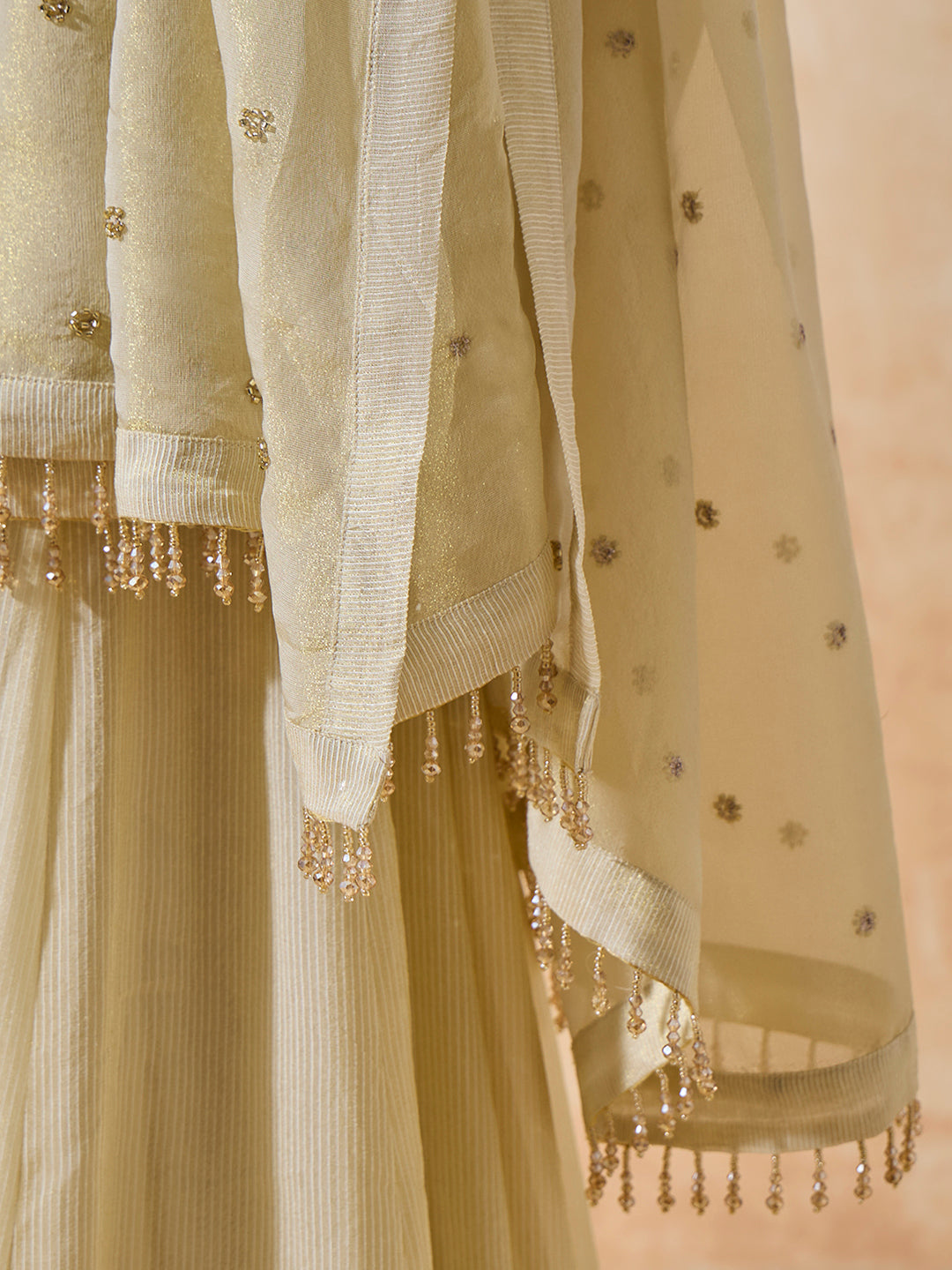 Embellished Dupatta - Gold
