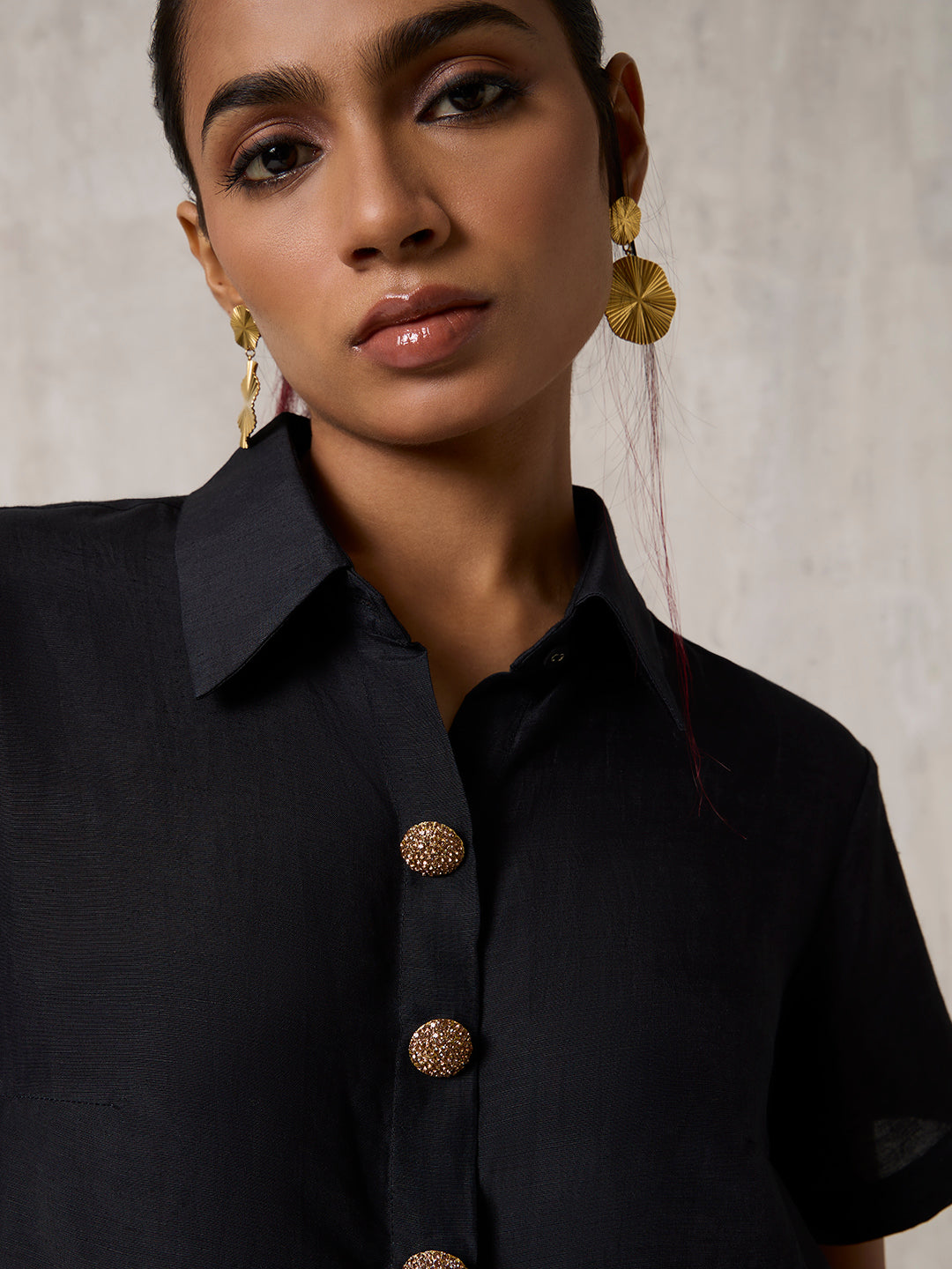 Cropped Shirt - Black