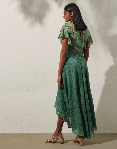 Floral Peak-a-Boo Dress